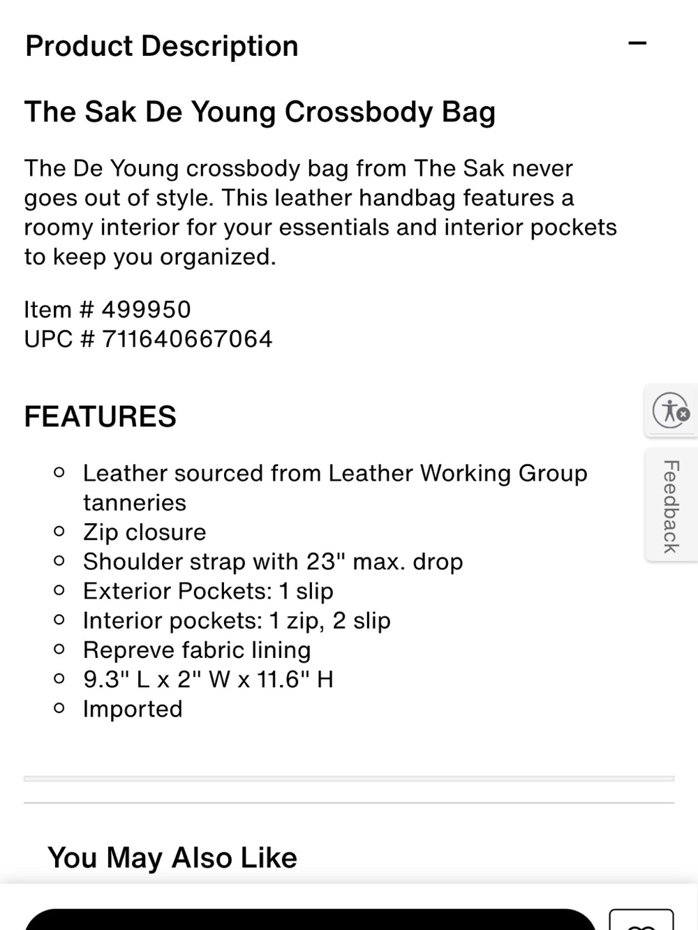 The SAK De Young Crossbody | Slate - Picture 10 of 10